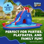 Sunny & Fun Fun Inflatable Kiddie Water Slide with Pool for Backyard