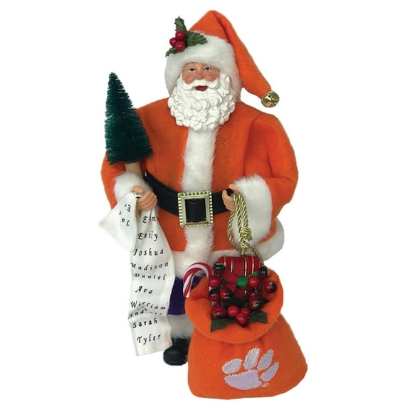 12 inch Clemson Santa - orange