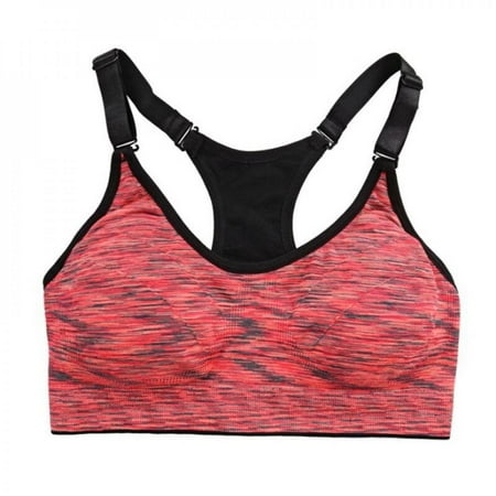 

[Clearance!]Women Fitness Bra Breathable Quick Dry Top Shockproof Cross Back Push Up Gym Running Bra Hot Selling