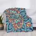 thumbnail image 6 of YFYANG Lightweight Warm Flannel Blanket, Abstract Floral Mandala Pattern Throw Blanket for Bed, Sofa, Travel, Camping, 40"x30", 6 of 7