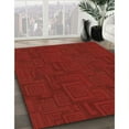 thumbnail image 2 of Ahgly Company Indoor Square Patterned Cranberry Red Area Rugs, 7' Square, 2 of 6