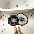 thumbnail image 4 of Floral Diatomaceous Earth Bath Mat, Quick Dry Bathroom Rug, 16 x 24 Inch French Floral Floor Mat for Shower Sink Vanity and Entryway, Absorbent Layered Surface with Scalloped Outline, 4 of 8