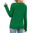 thumbnail image 4 of Women's Soft V Neck Long Sleeve Fall Casual Regular Fit Sweater Tops, 4 of 4