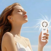 WKSCLPAI Mini Handheld Fan, 3 Speed Portable Hand Fan,Small and Powerful, Lightweight USB Rechargeable Fan for Travel Camping Man Women Summer Outdoor Indoor White