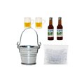 thumbnail image 4 of Modelo de escena en miniatura para casa de muñecas, accesorios de escena con 1 cubo + 8 g de hielo + 2 botellas de cerveza + 2 vasos de cerveza, 4 of 6