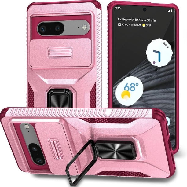 Funda para GANGXUN Google Pixel 7 - Soporte metálico, Función magnética, Rosa