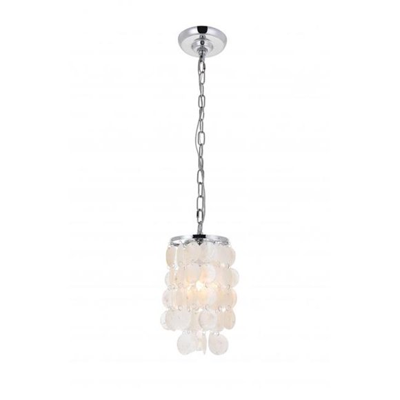 Living District LD5050D6C Suspension de Plafond Chromée à 1 Lumière