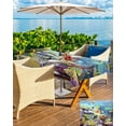 thumbnail image 5 of nqOlkjepod Coastal Outdoor Tablecloth with Umbrella Hole & Zipper, Fish Nautical Summer Beach Ocean Rectangle Table Cover 54x80 Inch, Dining Waterproof Table Cloth Protector for Patio/Party/Picnic, 5 of 7