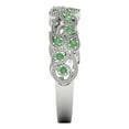 thumbnail image 4 of 0.17 ct Brilliant Round Cut Simulated Green Diamond 14k White Gold Band SZ 8.5, 4 of 6