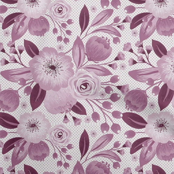 oneOone Polyester Spandex Light Pink Fabric Floral Watercolor Sewing Craft Projects Fabric Prints By Yard 56 Inch Wide