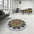 thumbnail image 3 of Ahgly Company Indoor Rectangle Patterned Purple Novelty Area Rugs, 2' x 3', 3 of 6