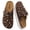 Brown, variant on Platform Suede Clogs for Women| Arch Support Memory Foam Womens Cork mule with Adjustable Buckle, Studded Thick Sole Comfort Non-Slip Walking Slippers,size 11,Beige
