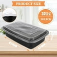 thumbnail image 2 of Tutuviw - Paquete de 20 recipientes reutilizables para preparar comidas, de 34 oz, con tapa de plástico transparente, desechables, para llevar, apilables, aptos para microondas, lavavajillas y, 2 of 7