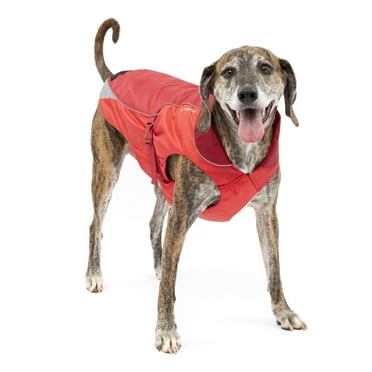 Kurgo North Country Dog Coat, Dog Winter Jacket, Waterproof Dog Jacket, Dog Snow Jacket and Windproof Dog Coat, Reflective Dog Fleece (Red, Large)