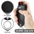 thumbnail image 3 of 2Pcs Pepper Spray Pouch PU Leather Spray Protective Holster Mini Portable Pepper Spray Holster Top Flap Pepper Spray Holder Self Defense Spray Leather Case for Bag Women, 3 of 9