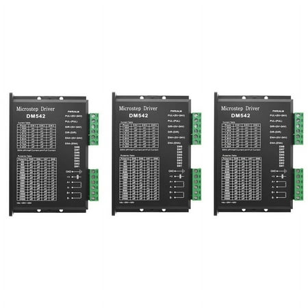

3X Stepper Motor Driver DM542 Stepper Motor Driver Dsp Digital Driver Board for Nema 17 Nema 23 Etc