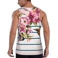 thumbnail image 3 of Easygdp Bird and Floral Men's Tank Top, Sleeveless Muscle T Shirts, Breathable, Quick-Dry, Loose for Gym, Running, Fitness - Large, 3 of 9