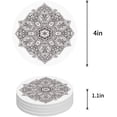 thumbnail image 1 of FMSHPON Mandala Set of 4 Round Coaster for Drinks, Absorbent Ceramic Stone Coasters Cup Mat with Cork Base for Home Kitchen Room Coffee Table Bar Decor, 1 of 5