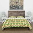 thumbnail image 3 of Designart 'Pineapple Heads with Geometrical Body' Food & Beverage Duvet Cover Set, 3 of 4