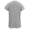 thumbnail image 4 of Floleo Chemise Plissée à Manches Courtes Col Rond Légère Ample Polyvalente (Gris, m), 4 of 5