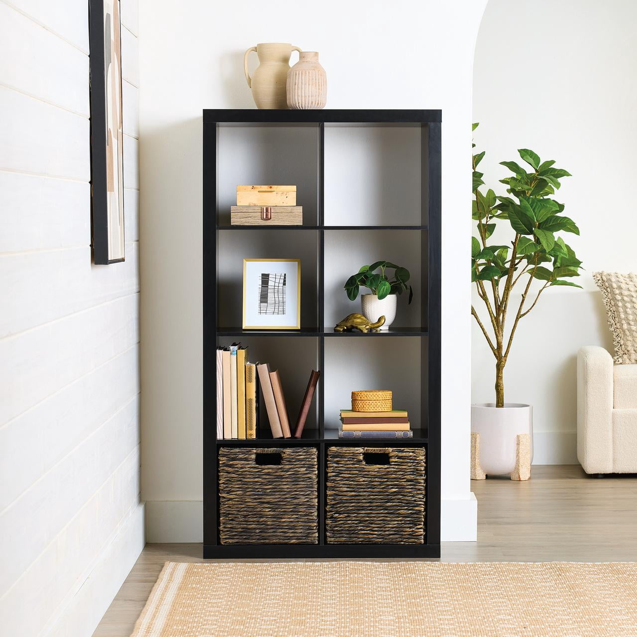 Better Homes & Gardens 8 Cube Storage Organizer, Solid Black