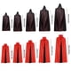 thumbnail image 2 of Disfraz de Cosplay de capa larga Unisex para adultos, capa exquisita transpirable amigable con la piel, vestido elegante con sombrero/cuello alto Disfraces de disfraces  rojo negro/bicapa 90 cm Qarigey AP012550-02, 2 of 6