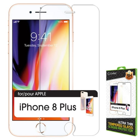 iPhone 8 Plus, 7 Plus, 6S Plus, 6 Plus Screen Protector, Premium Tempered Glass Screen Protector for Apple iPhone 8 Plus, 7 Plus, 6S Plus, 6 Plus (0.3mm) by Cellet