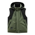 thumbnail image 2 of Zedker Men's Lightweight Sleeveless Puffer Vest Waterproof Outdoor Vest Jacket With Hood Green XXXXXL, 2 of 7