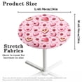 thumbnail image 6 of SEANATIVE 24'' Diameter Round Cocktail Table Covers Spandex Stretch High Top Table Cloth with Elastic Fit Round Tablecloth for 24 Inch Tables, Love Heart Shaped Cake Raspberry Valentine Pink, 6 of 7