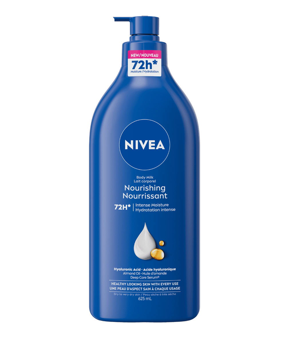 NIVEA Nourishing 72-Hr Hydrating Body Lotion, Body Milk with