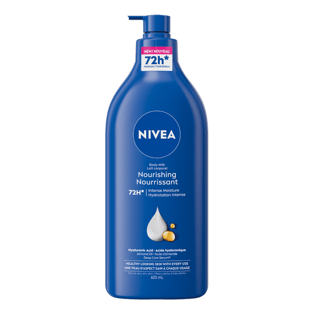 NIVEA Nourishing 72-Hr Hydrating Body Lotion, Body Milk with