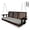 Deep Brown, variant on Fortune Candy 5FT Wooden Porch Swing 3-Seat w/Cushion, Cup Holders, Chains & Springs, 800 lb heavy, Deep Brown