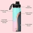 thumbnail image 5 of Drinco Water Bottle Double Wall Vacuum Insulated Stainless Steel, 22oz Macaron, 5 of 5