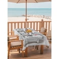thumbnail image 2 of 54x80 Inch Outdoor Tablecloth with Umbrella Hole Zipper Rectangle Grey Retro Art Rectangular Tablecloths Outside Waterproof Spoon Fork Vintage Farmhouse Wooden Patio Table Cover for Picnic Party, 2 of 8