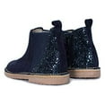 thumbnail image 4 of Childrenchic Suede Chelsea Ankle Boots with Sparkle Heels - Girls' Casual Winter Shoes for School, Weddings and Parties (Midnight Blue, 28 M EU/11 M US Little Kid), 4 of 6