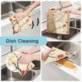 thumbnail image 2 of Yayeee 6 Pack Kitchen Dish Cloths for Washing Dishes Soft Absorbent Microfiber Towels, Red Floral Pattern, 2 of 9