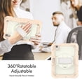 thumbnail image 3 of Case for iPad Mini 7 A17 Pro 2024/Mini 6 2021 8.3 Inch 7th/6th Gen with Screen Protector, 360 Degree Rotating Kickstand Hand Strap Shockproof Cover with Shoulder Strap, Cream Rose Gold, 3 of 7