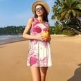 thumbnail image 3 of Fotbe Ace Of Diamonds Lady Vestido de Verano sin Mangas para Mujer – Vestido Midi Línea A, Estilo Camiseta Floral, Vestido Playero Casual y Fluido, 3 of 7