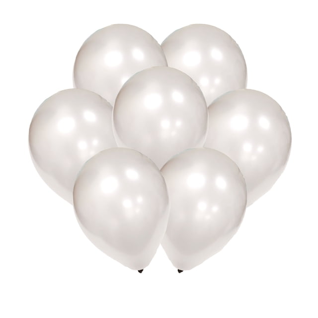 Tout pour célébrer Lot de 12 ballons nacrés argentés, 12CT x 12in Ballon en latex d'hélium