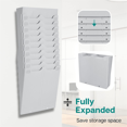 thumbnail image 4 of Retractable Attendance Rack Punch Card Holder Attendance Card Holder 20 Position Punch Card Holder Card Holder Employee, 4 of 7