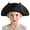 Black, variant on VZQI Pirate Hat for Kids Distressed Colonial Style Tricorn Hat for Boy Halloween Costume Accessory Pro 3-13T