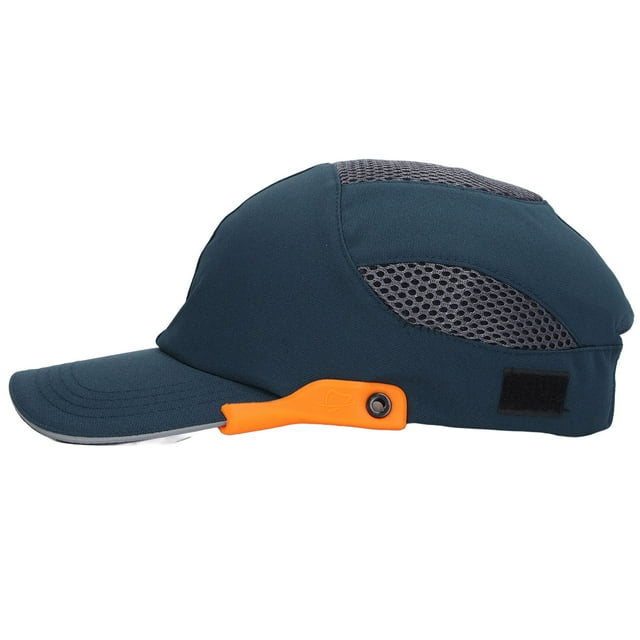 Chapeau de Protection, Chapeau Rigide à Mailles Ajustables pour le Travail Bleu avec Bord Orange