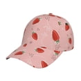 thumbnail image 6 of Lsque Strawberry Baseball Cap Trucker Low Profile Hat Golf Dad Hat Adjustable Original Classic Unconstructed Plain Cap Men Women, 6 of 9