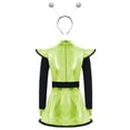 thumbnail image 4 of iiniim Girls 2 Pcs Alien Dress Galaxy Robot Fancy Dress-Up School Alien Show A Line Tutu Dress with Hair Hoop Fluorescent Green 14, 4 of 6
