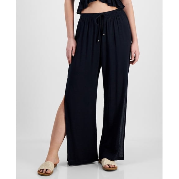 Miken BLACK Juniors' Side-Slit Cover-up Pants, US Medium