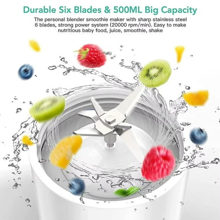 

LXJNGSJ Rechargeable Portable Mini Fruit Mixer Orange Juice Extractor Smoothie Blender Milkshake Machine