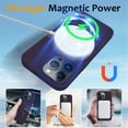 thumbnail image 3 of Magnetic Case for iPhone 14 Pro Max，Compatible with MagSafe Charging with Ring Stand  Heavy-Duty Protection Liquid Silicone Phone Case,Purple,For iPhone 14 Pro Max, 3 of 6