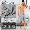 thumbnail image 3 of Pack de 3 pantalones cortos de pijama Bunnycool con bolsillos elásticos en la cintura para hombre, 3 of 6