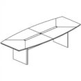 thumbnail image 3 of Safco 12' Boat-Shaped Conference Table Mahogany 29 1/2H x 144W x 54D CMT12MAH, 3 of 4