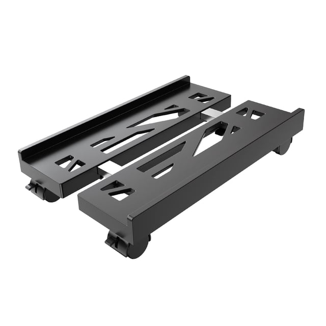 Hovadova Adjustable Mobile CPU Stand, Ventilated Computer Tower Stand with 4 Caster Wheels Fits Mos